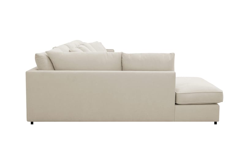 Rossita Lyx 6-personers Højrevendt U-formet Ekstra dyb Sofa med Divan og Chaiselong i Stof - Beige - Møbler - Sofaer - U Sofa