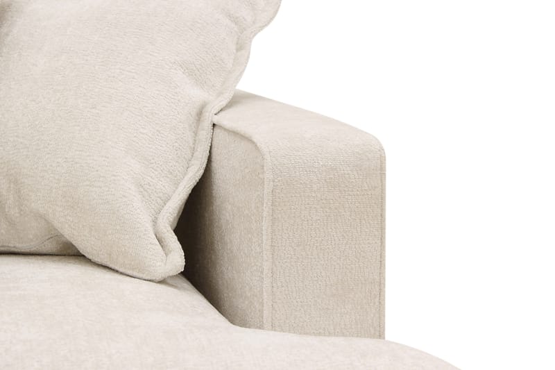 Rossita Lyx 6-personers højrevendt U-formet ekstra dyb sofa med divan og chaiselong i chenille - Beige - Møbler - Sofaer - U Sofa