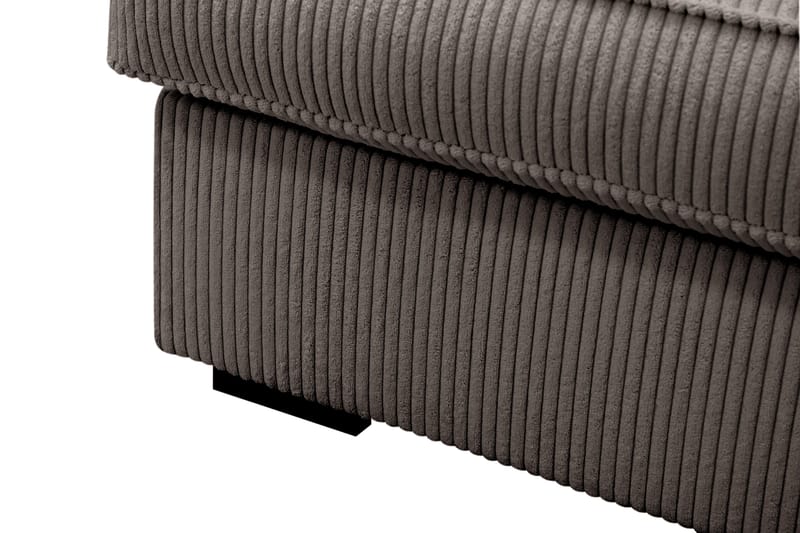 Rossita Lyx 6-personers Venstrevendt U-formet Ekstra dyb Sofa med Divan og Chaiselong i Fløjl - Brun - Møbler - Sofaer - U Sofa