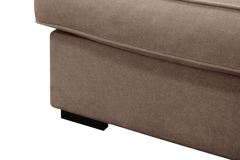 Rossita Lyx 6-personers Venstrevendt U-formet Ekstra dyb Sofa med Divan og Chaiselong i Stof - Mørk brun - Møbler - Sofaer - U Sofa