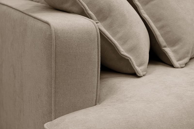 Rossita Lyx 6-personers Venstrevendt U-formet Ekstra dyb Sofa med Divan og Chaiselong i Stof - Brun - Møbler - Sofaer - U Sofa