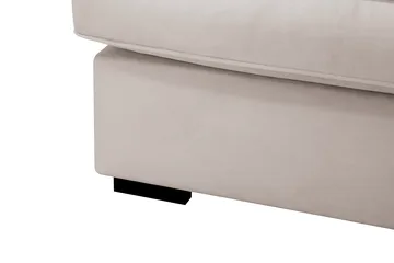 Rossita Lyx 6-personers højrevendt U-formet ekstra dyb sofa med divan og chaiselong i velour - Beige - Møbler - Sofaer - U Sofa