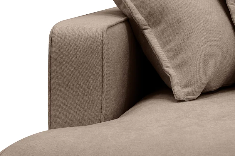 Rossita Lyx 6-personers Venstrevendt U-formet Ekstra dyb Sofa med Divan og Chaiselong i Stof - Mørk brun - Møbler - Sofaer - U Sofa