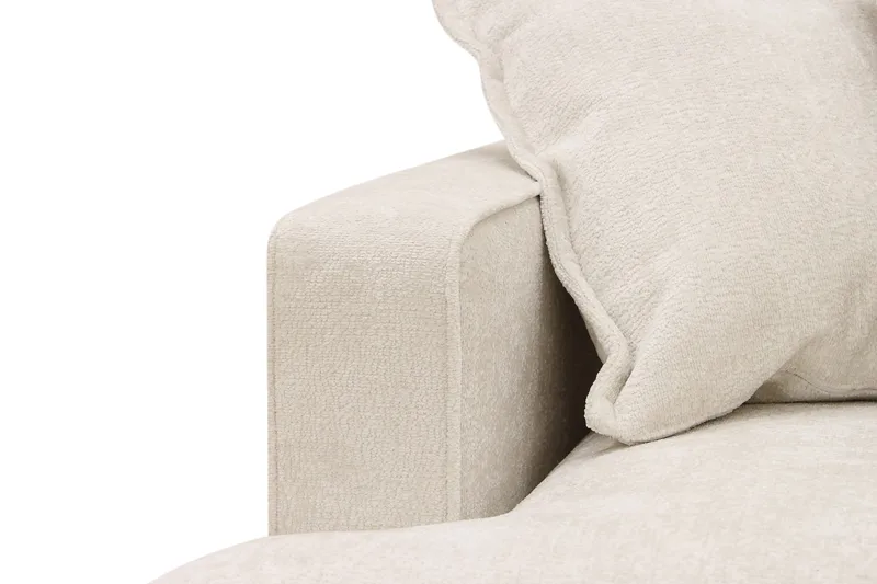 Rossita Lyx 6-personers venstrevendt U-formet ekstra dyb sofa med divan og chaiselong i chenille - Beige - Møbler - Sofaer - U Sofa
