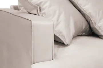 Rossita Lyx 6-personers højrevendt U-formet ekstra dyb sofa med divan og chaiselong i velour - Beige - Møbler - Sofaer - U Sofa