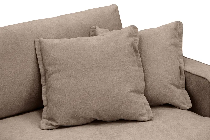 Rossita Lyx ekstra dyb 3-personers stofsofa - Mørkebrun - Møbler - Sofaer - 3 personers sofa