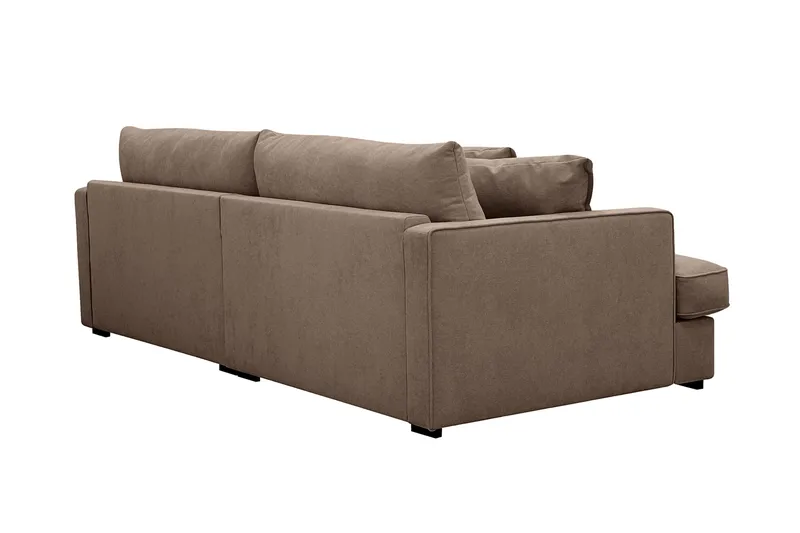 Rossita Lyx ekstra dyb 3-personers stofsofa - Mørkebrun - Møbler - Sofaer - 3 personers sofa