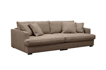 Rossita Lyx ekstra dyb 3-personers stofsofa - Mørkebrun - Møbler - Sofaer - 3 personers sofa