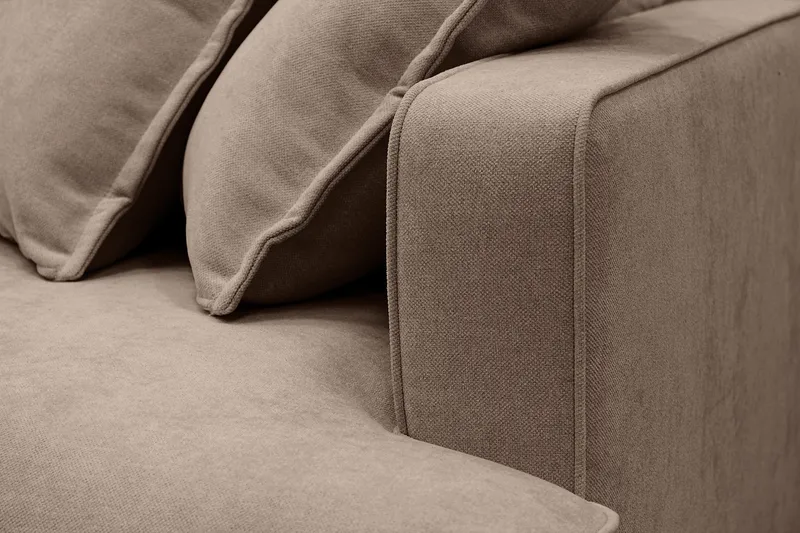 Rossita Lyx ekstra dyb 3-personers stofsofa - Mørkebrun - Møbler - Sofaer - 3 personers sofa