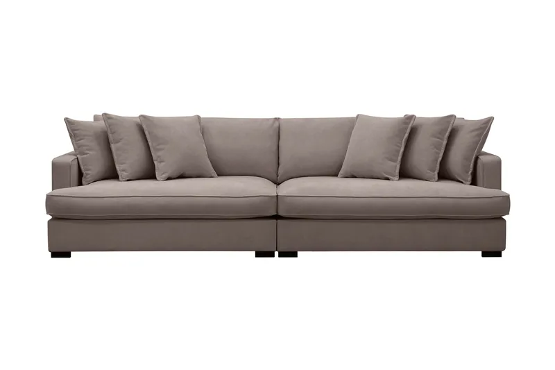 Rossita Lyx ekstra dyb 4-personers stofsofa, Brun