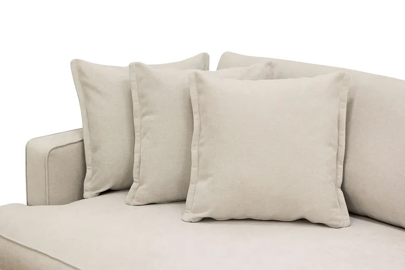 Rossita Lyx ekstra dyb 4-personers stofsofa - Beige - Møbler - Sofaer - 4 personers sofa