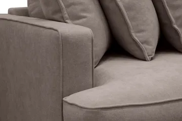 Rossita Lyx ekstra dyb 4-personers stofsofa - Brun - Møbler - Sofaer - 4 personers sofa