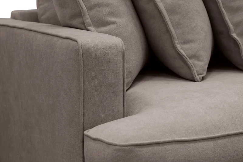 Rossita Lyx ekstra dyb 4-personers stofsofa - Brun - Møbler - Sofaer - 4 personers sofa