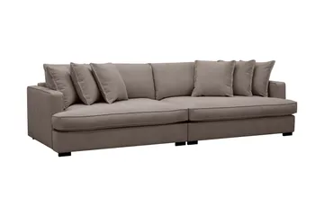 Rossita Lyx ekstra dyb 4-personers stofsofa - Brun - Møbler - Sofaer - 4 personers sofa