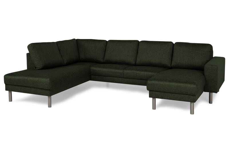 Runsala U-sofa med Chaiselong Højre - Grøn - U Sofa