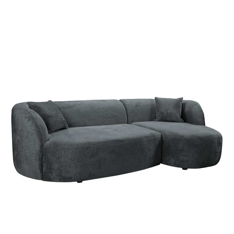 Rylian 3-personers sofa med chaiselong - mørkegrå - Møbler - Sofaer - Hjørnesofa