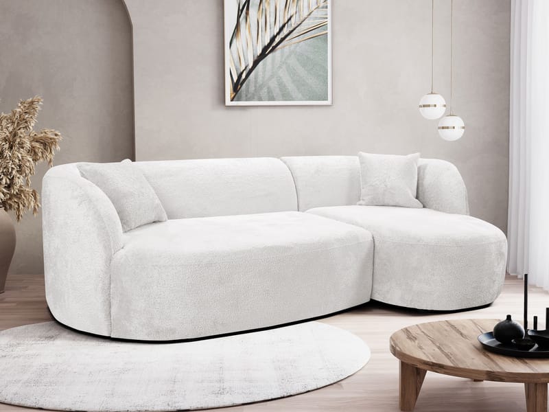 Rylian 3-personers sofa med chaiselong - hvid - Møbler - Sofaer - Hjørnesofa