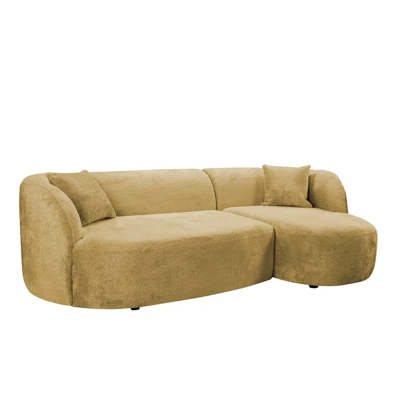 Rylian 3-personers sofa med chaiselong, sennepsgul
