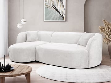 Rylian 3-personers sofa med chaiselong - hvid - Møbler - Sofaer - Sofa med chaiselong