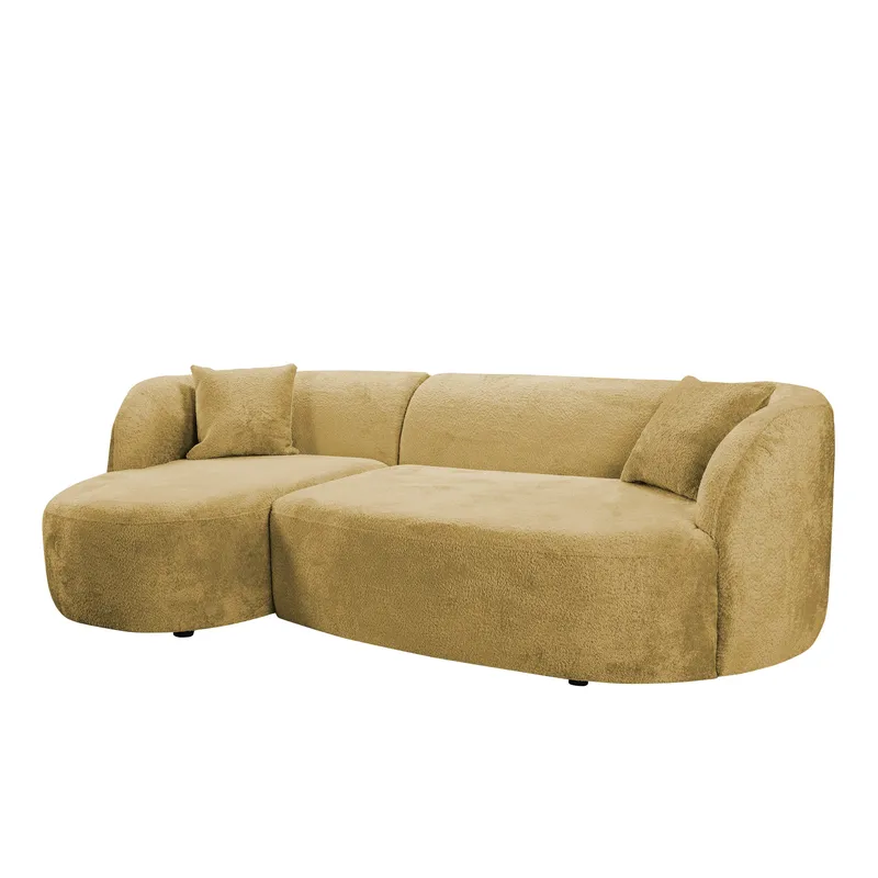 Rylian 3-personers sofa med chaiselong, sennepsgul