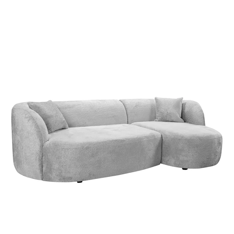 Rylian 3-personers sofa med chaiselong - lysegrå - Møbler - Sofaer - Hjørnesofa