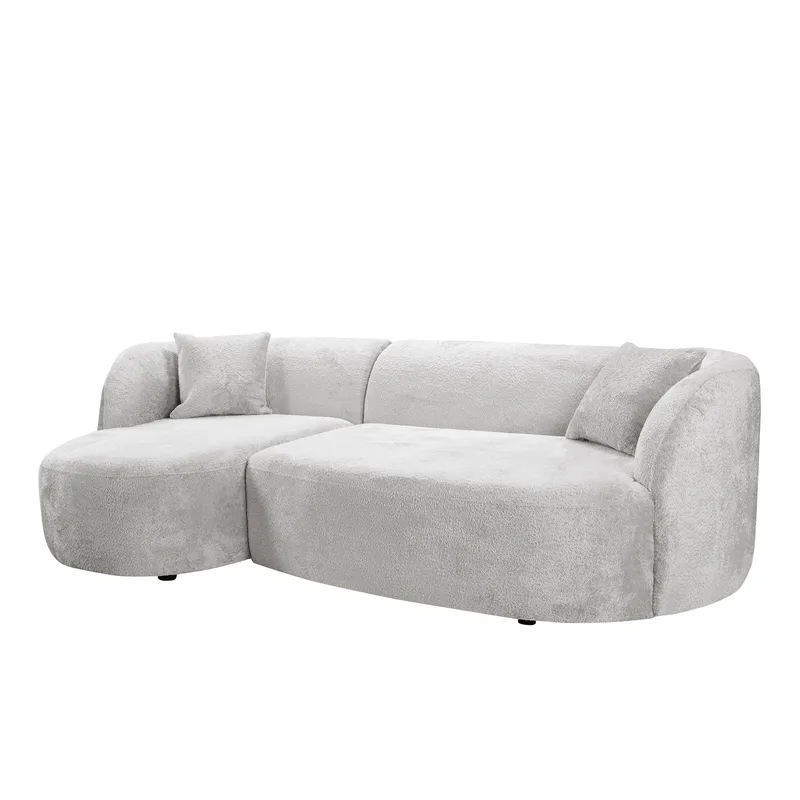 Rylian 3-personers sofa med chaiselong - lysegrå - Møbler - Sofaer - Hjørnesofa