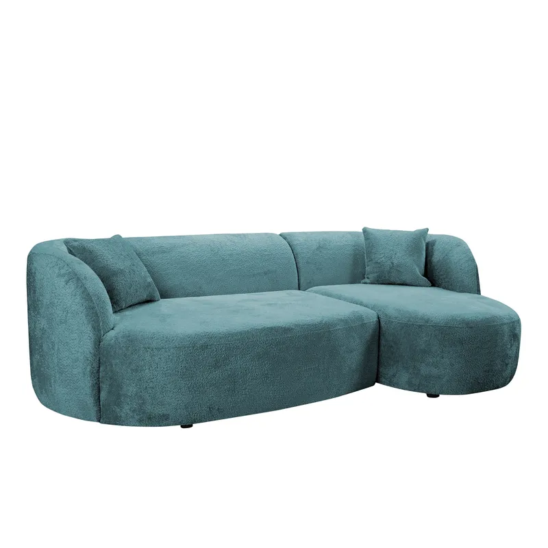 Rylian 3-personers sofa med chaiselong - blågrøn - Møbler - Sofaer - Hjørnesofa
