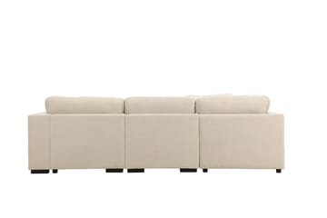Salerno 4-personers L-formet Hjørnesofa i Stof - Beige - Møbler - Sofaer - Hjørnesofa
