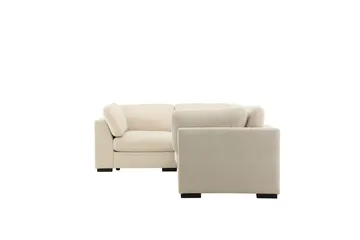 Salerno 4-personers L-formet Hjørnesofa i Stof - Beige - Møbler - Sofaer - Hjørnesofa