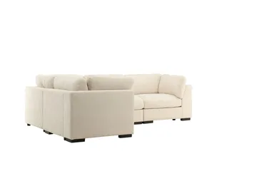 Salerno 4-personers L-formet Hjørnesofa i Stof - Beige - Møbler - Sofaer - Hjørnesofa