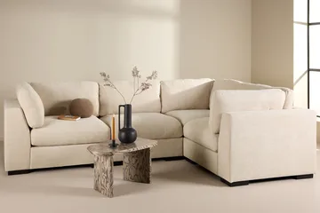 Salerno 4-personers L-formet Hjørnesofa i Stof - Beige - Møbler - Sofaer - Hjørnesofa