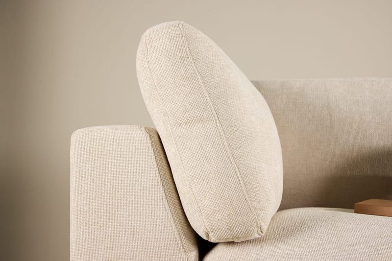Salerno 4-personers L-formet Hjørnesofa i Stof - Beige - Møbler - Sofaer - Hjørnesofa