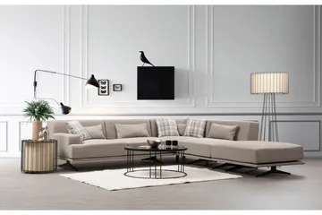 Sanroman Chaiselongsofa - Beige - Møbler - Sofaer - Sofa med chaiselong