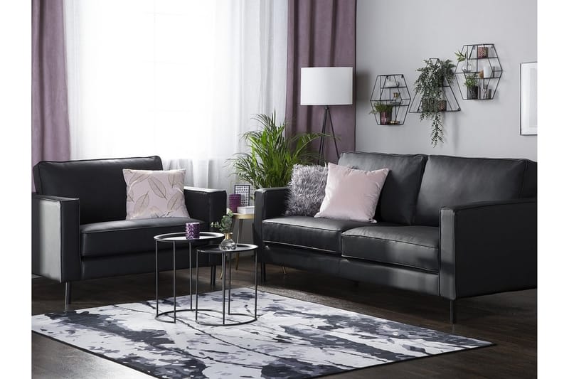 Saval Sofa 3 sæder - Sort - 3 personers sofa