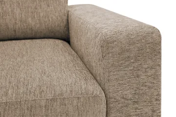 Scandi dyb 3-personers sofa i chenille - Mørk beige - Møbler - Sofaer - Velour sofaer