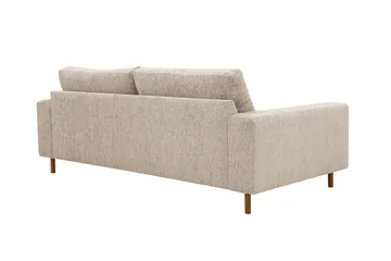 Scandi dyb 3-personers sofa i chenille - Beige - Møbler - Sofaer - Velour sofaer