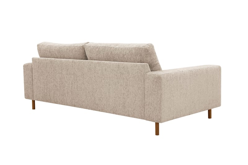 Scandi dyb 3-personers sofa i chenille - Beige - Møbler - Sofaer - Velour sofaer