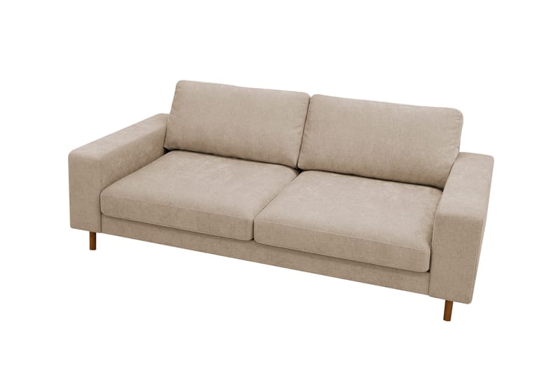 Scandi dyb 3-personers sofa i stof - Beige - Møbler - Sofaer - 3 personers sofa