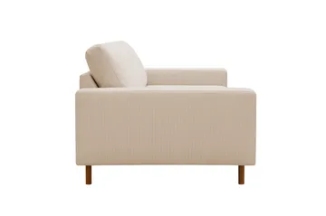 Scandi dyb 3-personers sofa i Jernbanefløjl - Beige - Møbler - Sofaer - 3 personers sofa