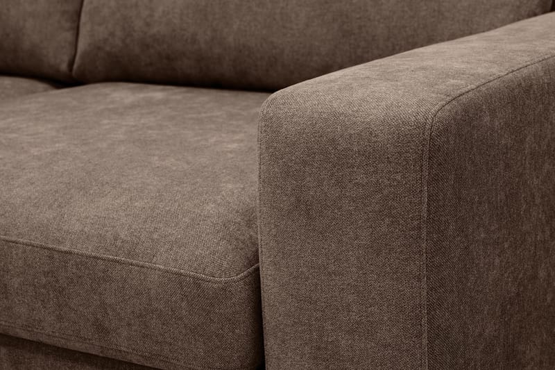 Scandi dyb 3-personers sofa i stof - Mørkebrun - Møbler - Sofaer - 3 personers sofa