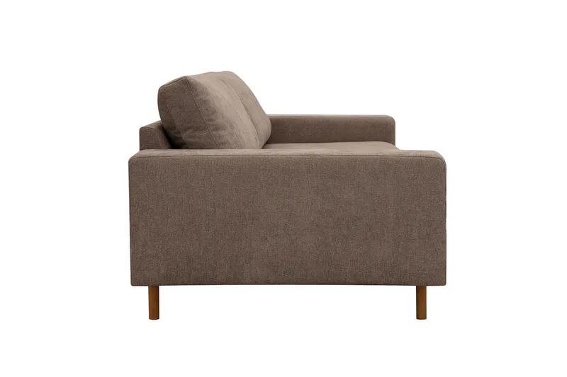 Scandi dyb 3-personers sofa i stof - Mørkebrun - Møbler - Sofaer - 3 personers sofa
