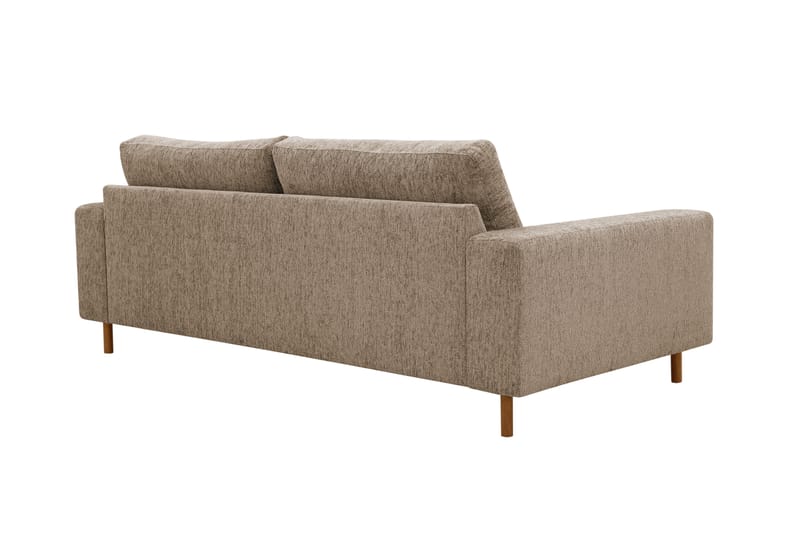 Scandi dyb 3-personers sofa i chenille - Mørk beige - Møbler - Sofaer - Velour sofaer