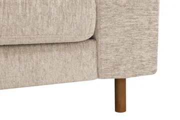 Scandi dyb 3-personers sofa i chenille - Beige - Møbler - Sofaer - Velour sofaer