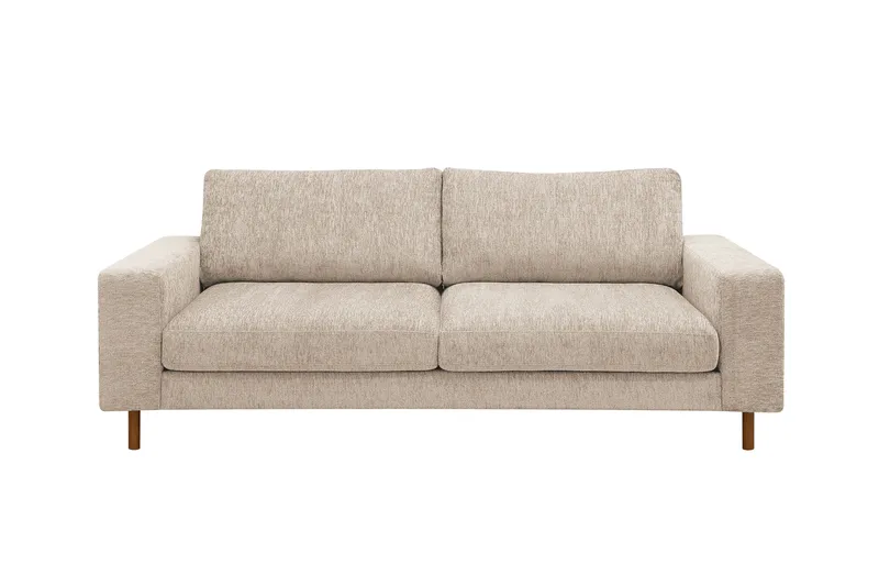 Scandi dyb 3-personers sofa i chenille, Beige