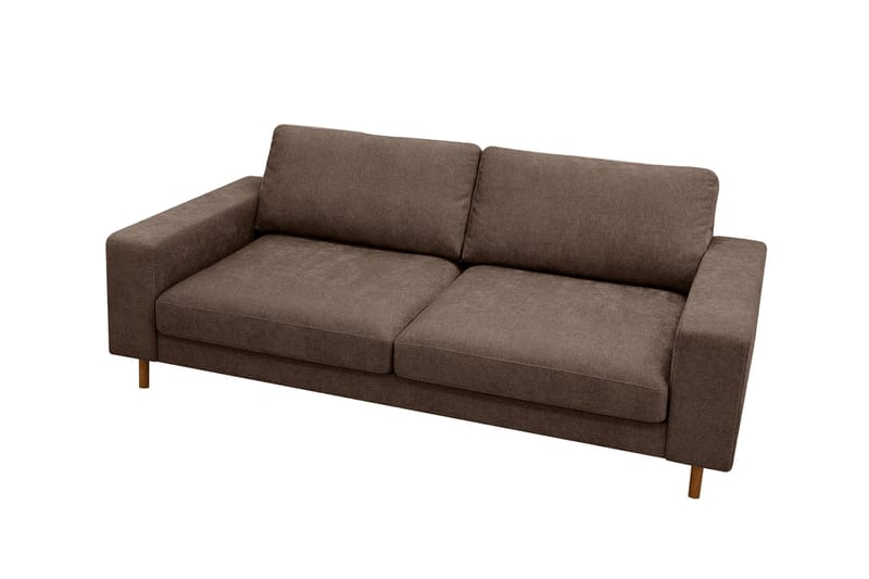 Scandi dyb 3-personers sofa i stof - Mørkebrun - Møbler - Sofaer - 3 personers sofa