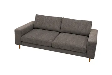 Scandi dyb 3-personers sofa i chenille - Grå - Møbler - Sofaer - Velour sofaer