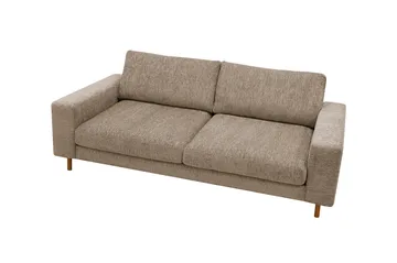 Scandi dyb 3-personers sofa i chenille - Mørk beige - Møbler - Sofaer - Velour sofaer