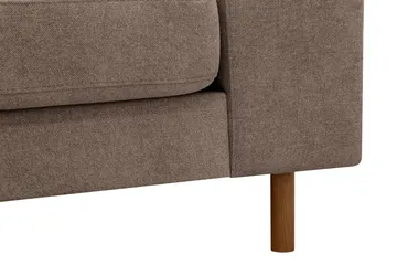 Scandi dyb 3-personers sofa i stof - Mørkebrun - Møbler - Sofaer - 3 personers sofa