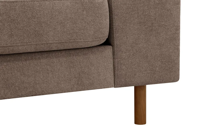 Scandi dyb 3-personers sofa i stof - Mørkebrun - Møbler - Sofaer - 3 personers sofa