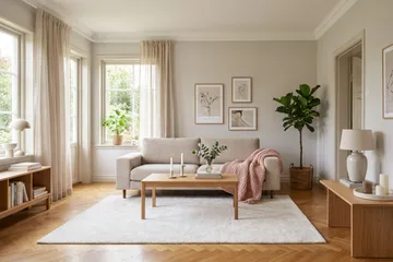 Scandi dyb 3-personers sofa i chenille - Beige - Møbler - Sofaer - Velour sofaer